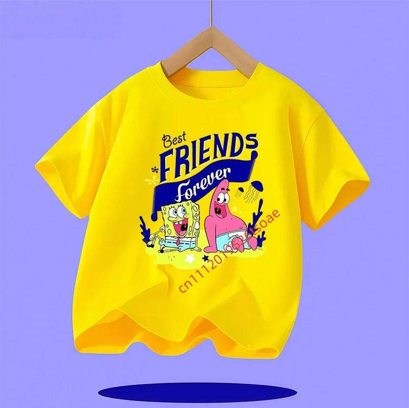 New SpongeBob SquarePants Childrens TShirt Casual Daily Comfortable Breathable for Boys and Girls
