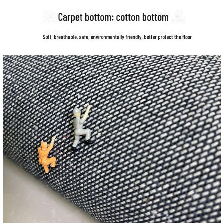 Luxury Minimalist French Carpet: Waterproof, Simple, Scrubbable Floor Mat for Living Room and Bedroom.