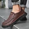 Classic Handmade Casual Leather Shoes Men Loafers Comfortable Moccasins Men Flats Shoes Genuine Leather Men Shoes