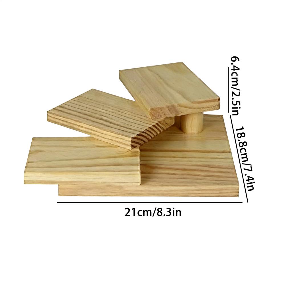 Japanese Sushi Serving Plate Wooden Staircase Shaped Serving Plate Wooden Tiered Sashimi Plate Stepped Barbecue Tableware