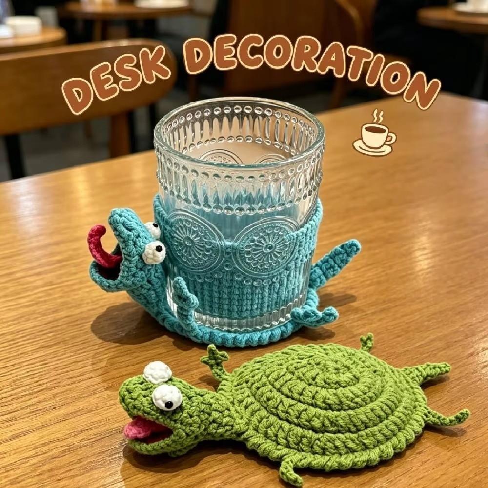 Cartoon Knitted Animal Coaster Creative Drink Insulation Pad Gift Water Cup Mat Cafe Use