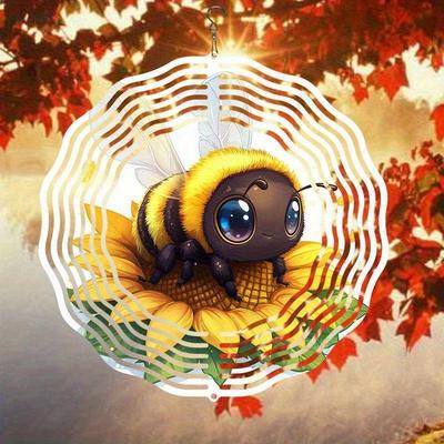 10 Inch Hanging Wind Spinner with 360 Degree Hook for Balcony Garden Decor Spring Summer Outdoor Decoration