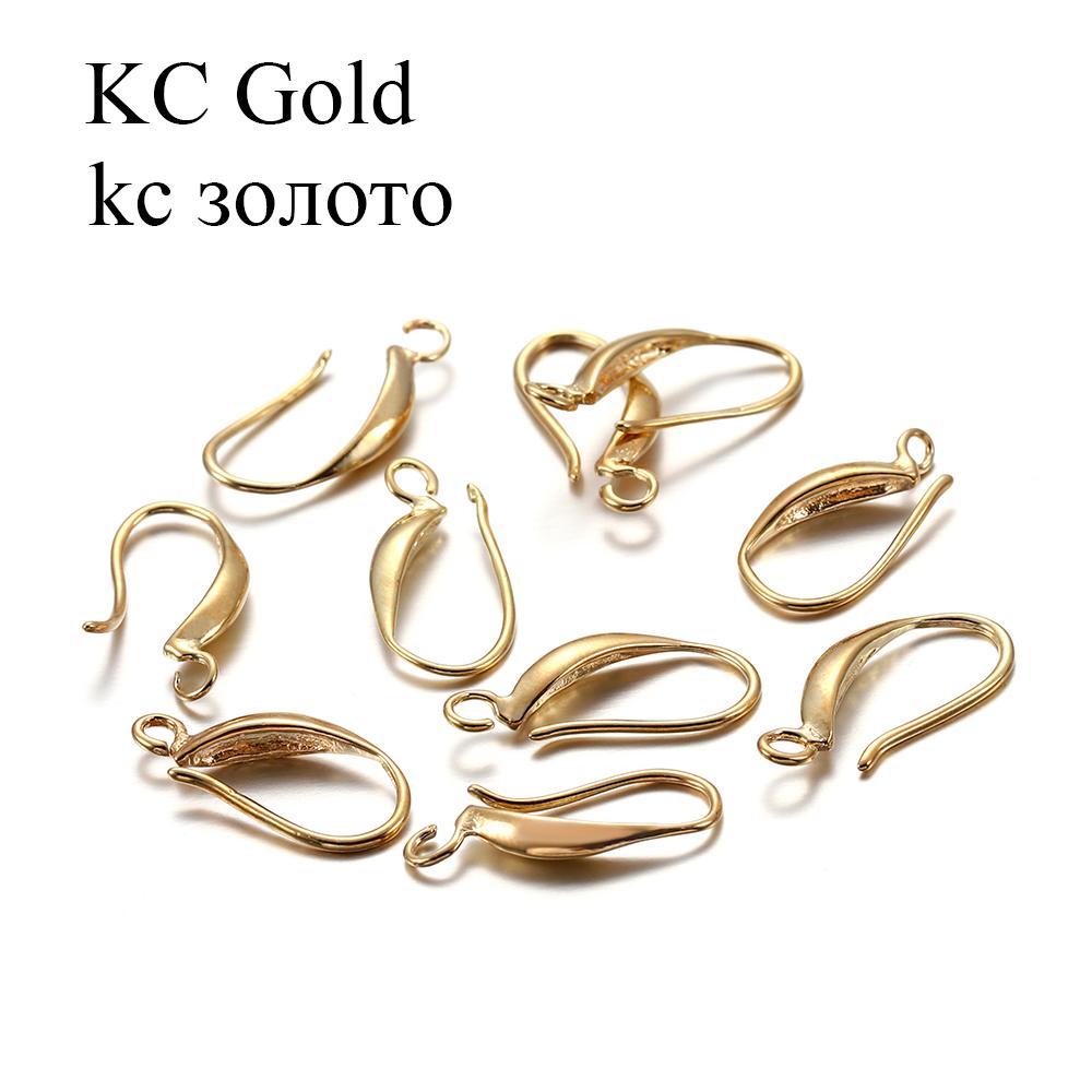 12pcs/lot 17*8mm Copper French Earring Hooks Charms Earrings Hook Clasps DIY For Jewelry Making Findings Accessories Supplies