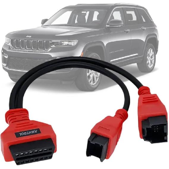 FCA 12+8 Pin Connector To OBD2 Adapter Security Bypass Cable For SGW Equipped FCA Vehicles For Diagnostic, Coding And Programming, Compatible With