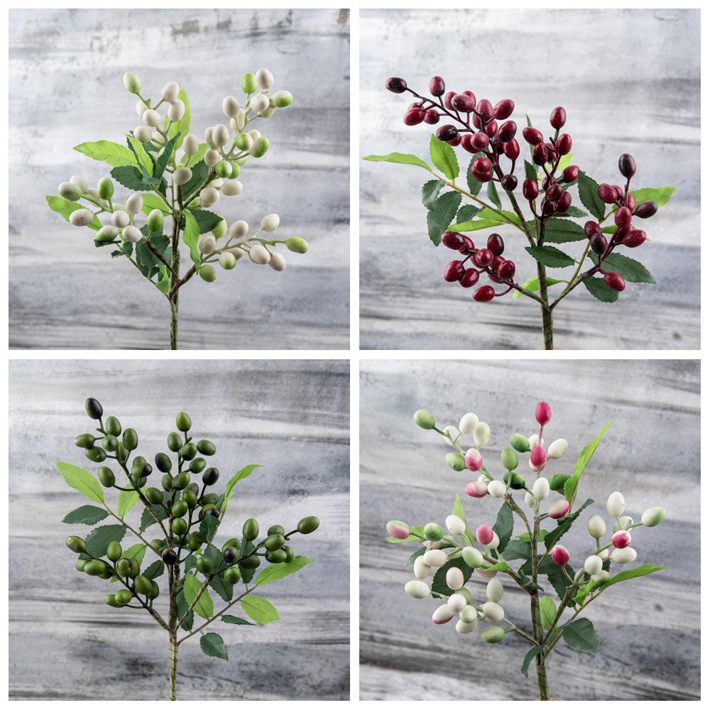 Christmas Olive Berry Branch Artificial Flower Home Decoration MW30333