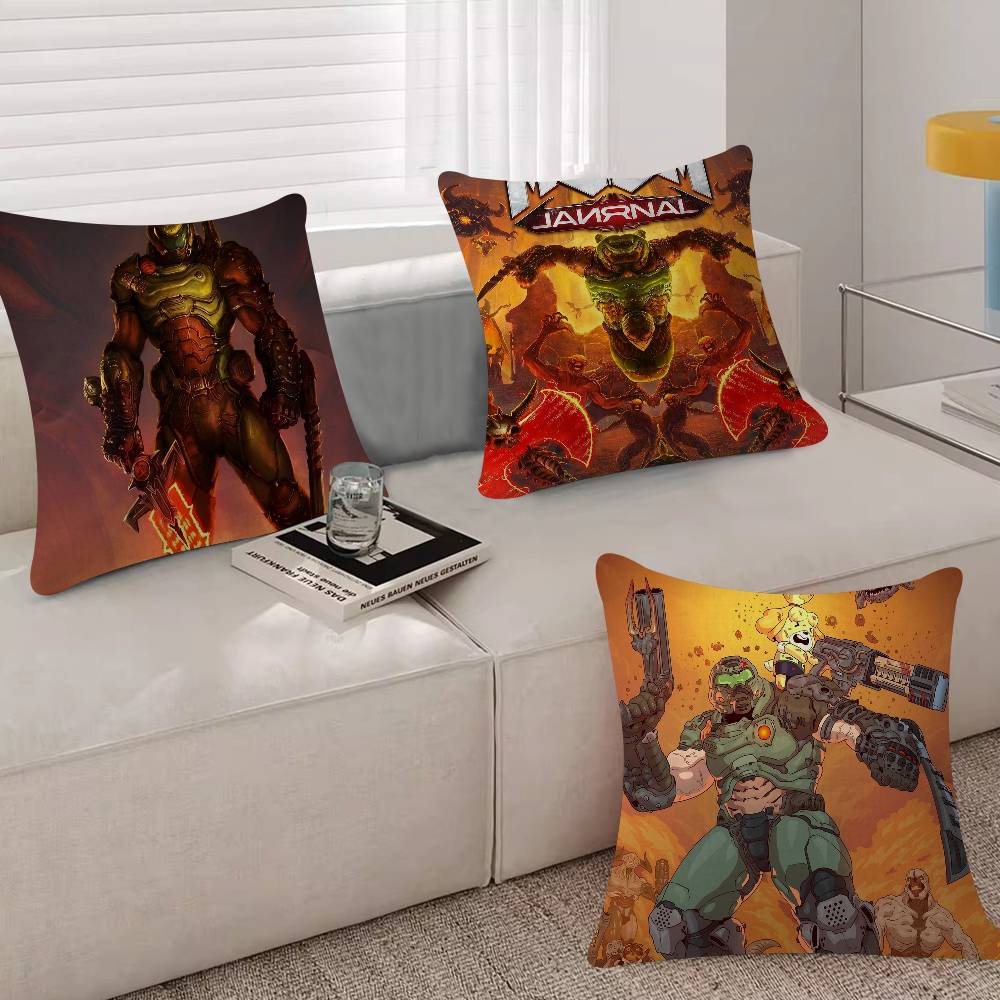 1pc Game ADOOMEternal Cushion Cover Inches Farmhouse Decor Home Throw Pillow Covers For Couch Decorations