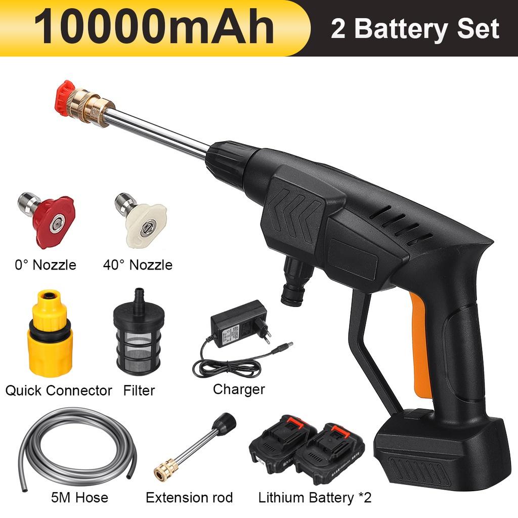 21V 10000mAh Mașină de Spălat cu Presiune Ridicată Fără Fir Pistoale cu Apă cu Pulverizare Mașină de Curățat cu Duze de Apă sub Presiune pentru Spălarea Mașinii pentru Baterie