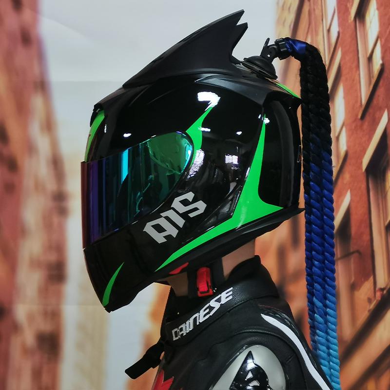 AIS motorcycle helmet men and women personality full helmet four seasons universal Bluetooth slot DOT ECE