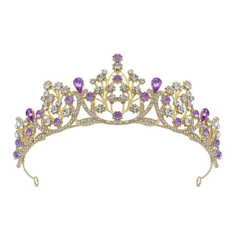 1pc Romantic Princess Crown for Girls Handmade Rhinestone Tiara with Zircon Headband Perfect for Birthdays Weddings Parties Gifts