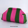 2025 Versatile Striped Knitted Handbag: Cloud Design, Large Capacity, Color Block, Daily Use.