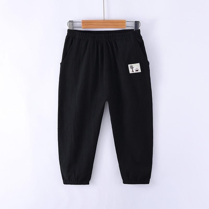 Summer Kids Loose Wide Leg Pants Linen Lantern Sleepwear Boys Girls Casual