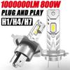 H7 H4 H1 Led Headlight Bulbs Mini Wireless 4500000LM 6000K CSP for Car Headlamp Auto Diode Lamps H11 9006 Led 12V Automobile