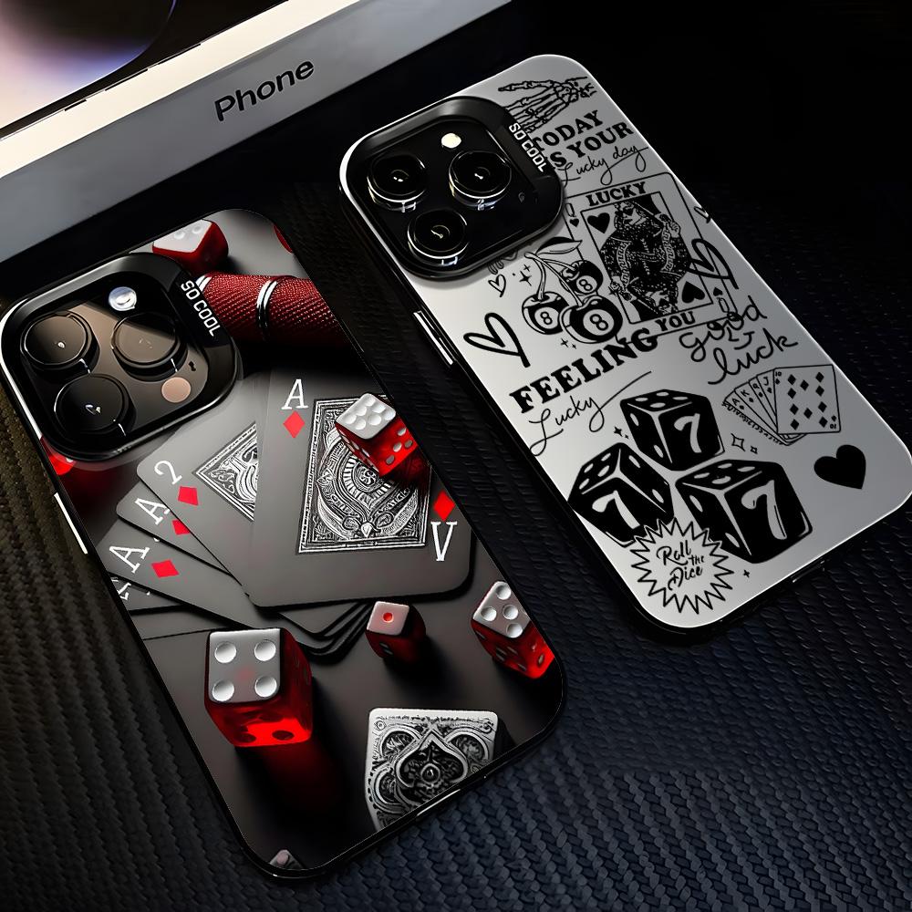 Dice Poker Cherry Pattern Phone Case for Samsung Galaxy A16 A06 A35 A55 A25 A05S A15 A56 A54 A36 A34 A24 A26 A14 A05 A04 4G 5G