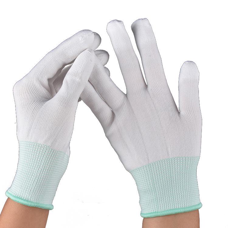 13-Gauge Nylonhandschuhe mit PU-Beschichtung, Rutschfest, Antistatisch, Perfekt für Reinräume