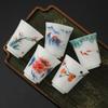 Hand-Painted Raw Jade Porcelain Tea Cup - Underglaze Blue and White Kung Fu Single Cup