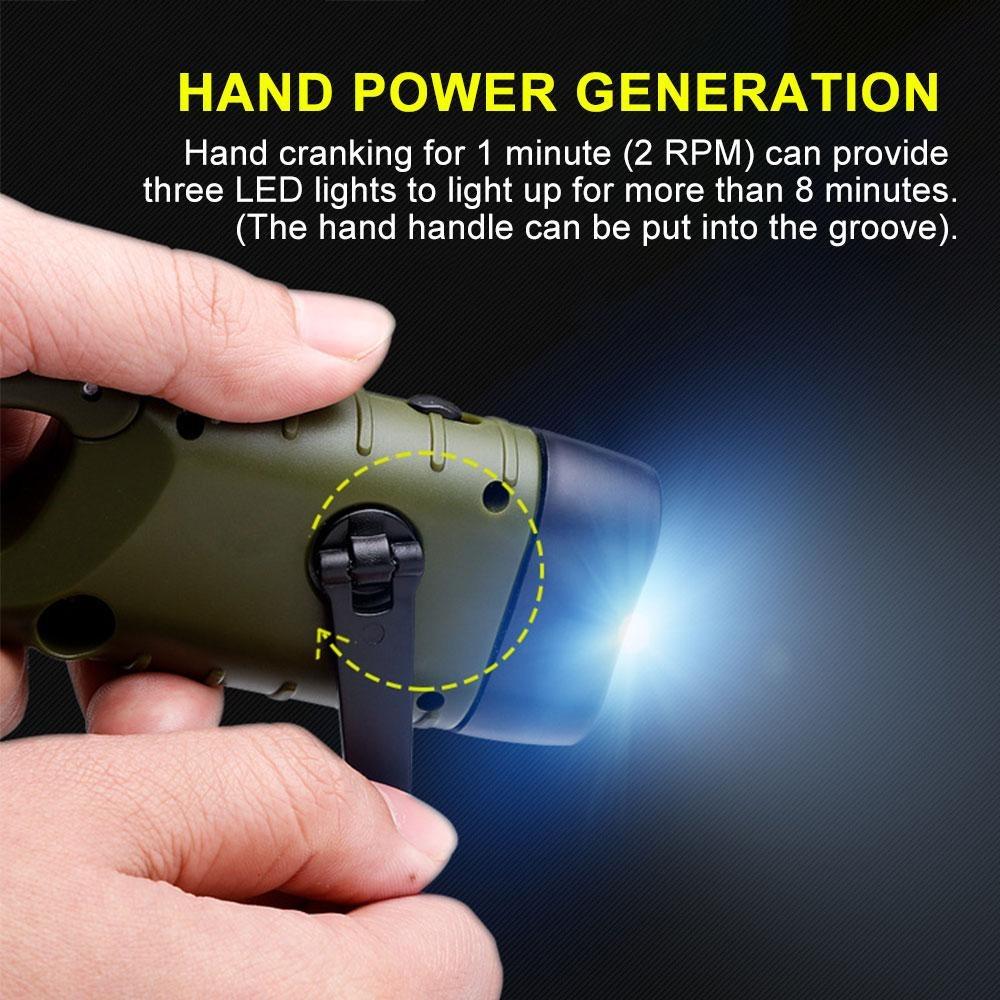 1 Stück tragbare LED-Lampe Taschenlampe Handkurbel Dynamo Fackel Laterne Professionelle Solarstrom Zeltleuchte für Outdoor-Camping Bergsteigen