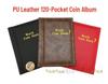 PU Leather Coin Collection Album - 120 Slot Slip-in Commemorative & Medium Grid Design