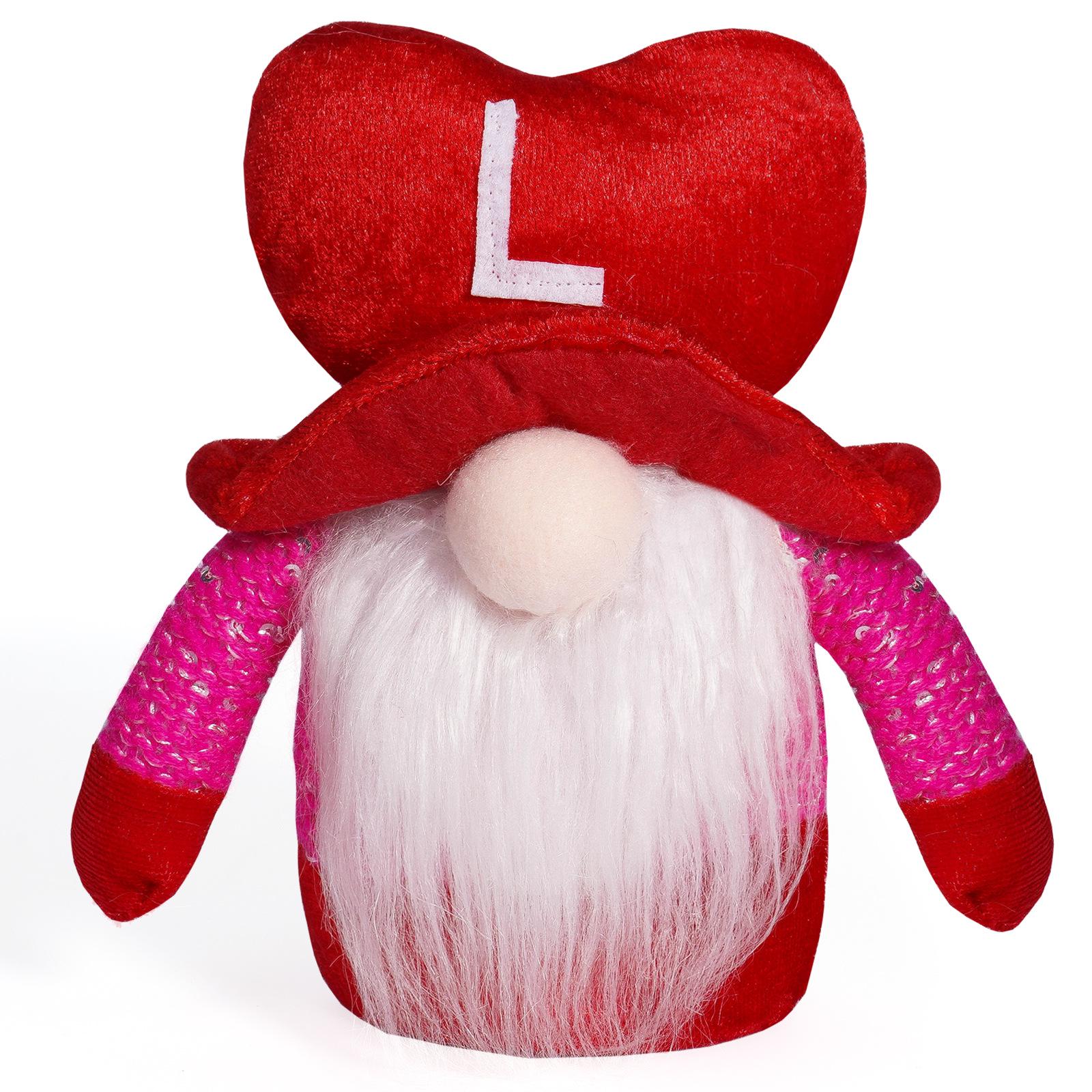 Valentine s Day Faceless Doll: LOVE Rudolph Festival Decoration Ornament
