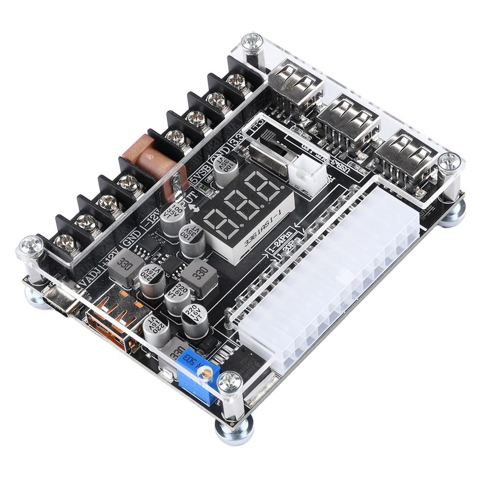 20Pin 24Pin Adjustable Voltage ATX Power Adapter Board For Computer Power Supply Module With USB Types C Fast Charging