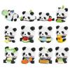 Cute Panda Mini Particle Building Blocks Blind Box Kawaii Collectible Puzzle Toy DIY Montessori Educational Toys Gifts for Kids