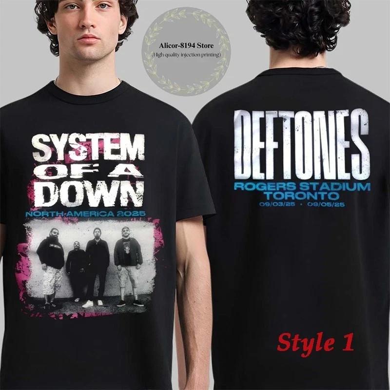 

System Of A Down X Deftones Торонто Канада 2025 3 и 5 сентября 2025 г. Футболка Унисекс Футболка S