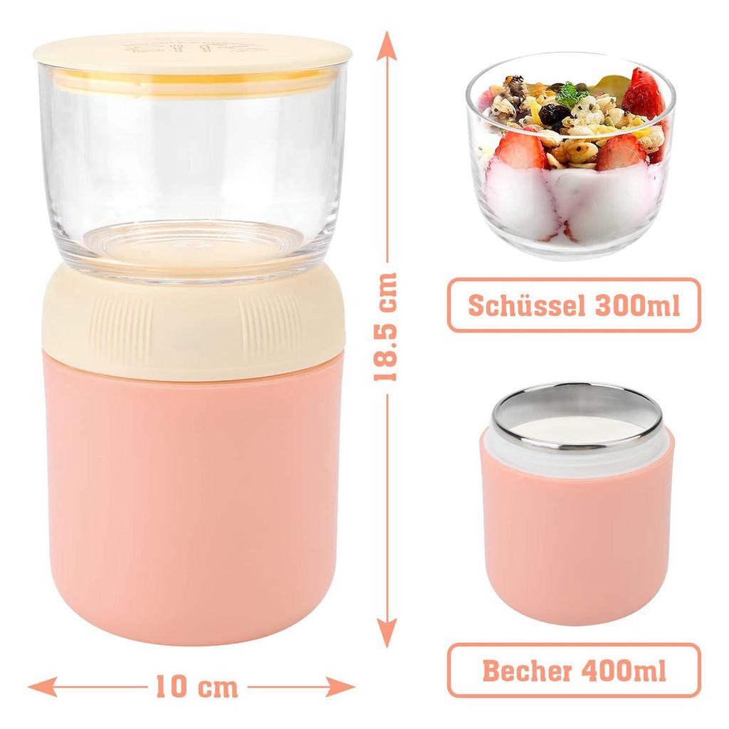 Stainless Steel Food Storage Container Set with Spoon for Meal Prep