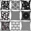 Pillowcase Black and White Pattern Zipper