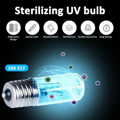 Germicidal Lamp Energy Saving Wide Application Transparent 10V 3W UVC Light Bulb for Refrigerator