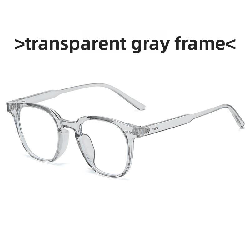 Gm Korean Vintage Square Flat Glasses With Blue Light Blocking For Fashionable Commuting