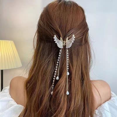 Střapec Butterfly Pearl Spona do vlasů Dámské Hair Claw Vlásenka Hair Crab Hairaccess