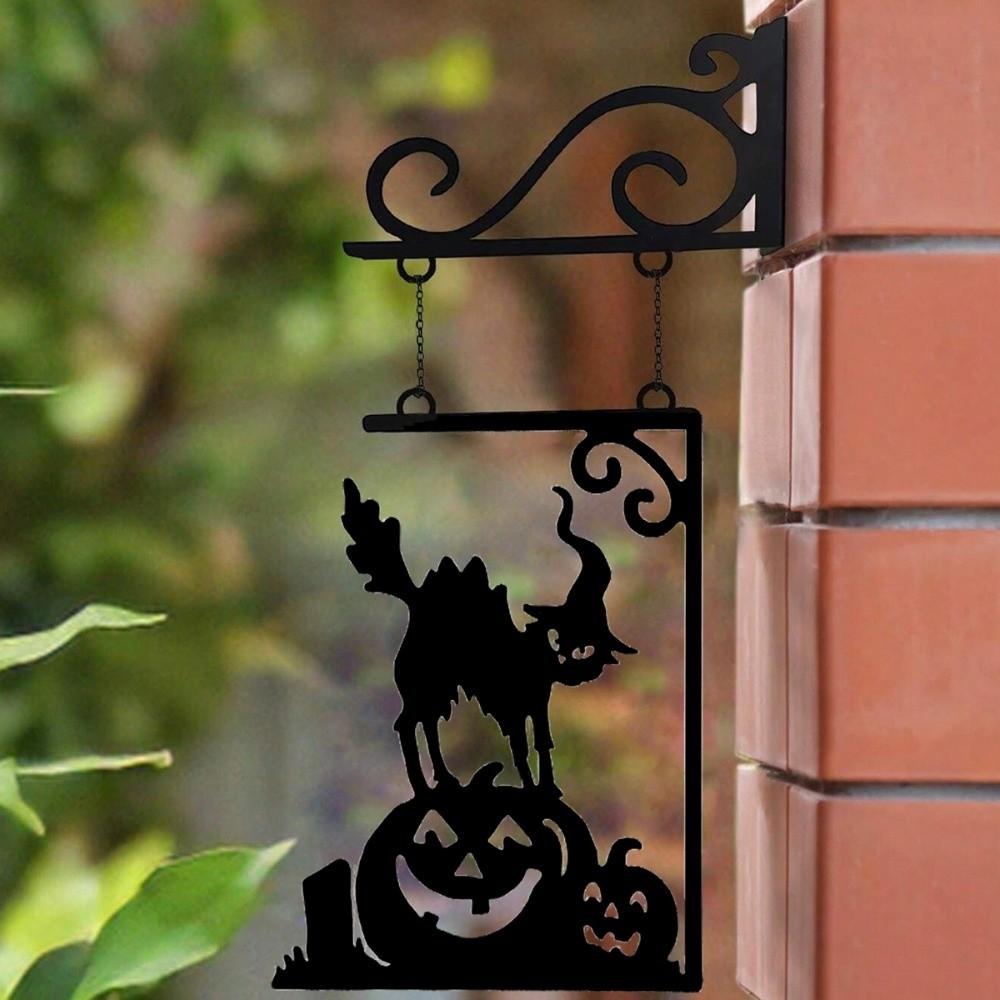 Vintage Halloween Hanging Sign Not Easy To Deform Witch Silhouette Ghost Pendant Party