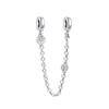 Coppersparkling Clear Sparkle Flower Butterfly Safety Chain Charm Bead Fit Original Pendant Diy Jewelry For Women