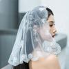 Elegant Lace Mantilla Veil Church Headscarf for Catholic Bride Veil Catholic Chapel Veil Embroidery Veil for Wedding
