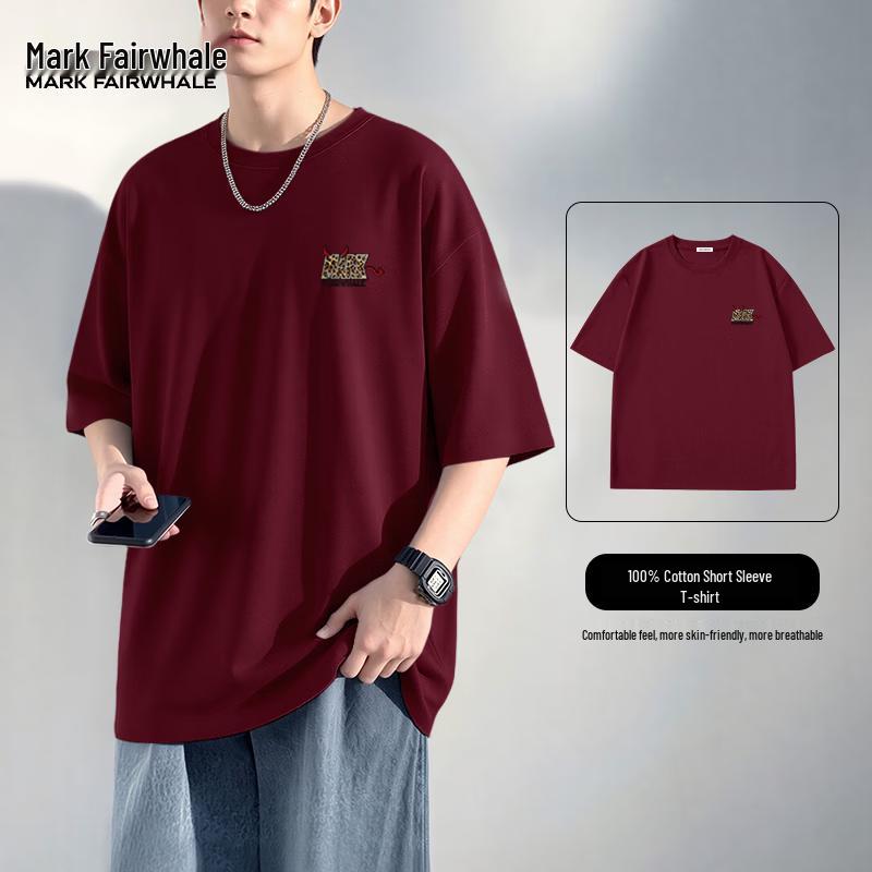 Mark Fairwhale Men's Versatile Loose Fit Cotton T-Shirt