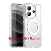 Magnetic Adsorption Wireless Charge Case For Redmi Note 14 4G Transparent Back Case Redmi Note 14 4G Case For Redmi Note 14 4G