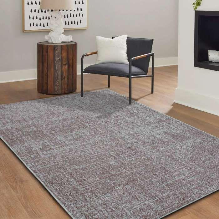 Tapis salon en laine terracotta beige 160x230