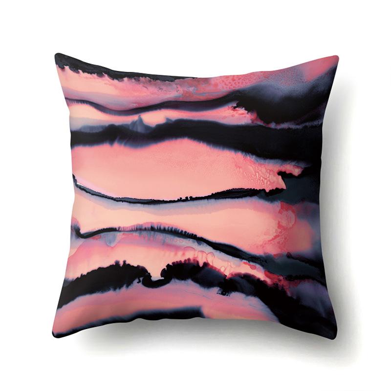 Polyester Pillow Case Decorative Geometric Home Printed Pillow Case Waist Cushion Cover Car Cushion Head Cushion Cover