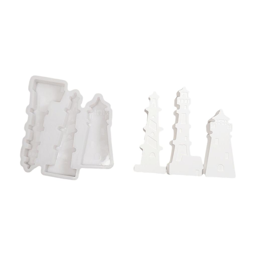 Lighthouse Sculpture Silicone Candle Molds Soap Making Molds for Epoxy Resin Candle Soap Making Home Decoration Craft