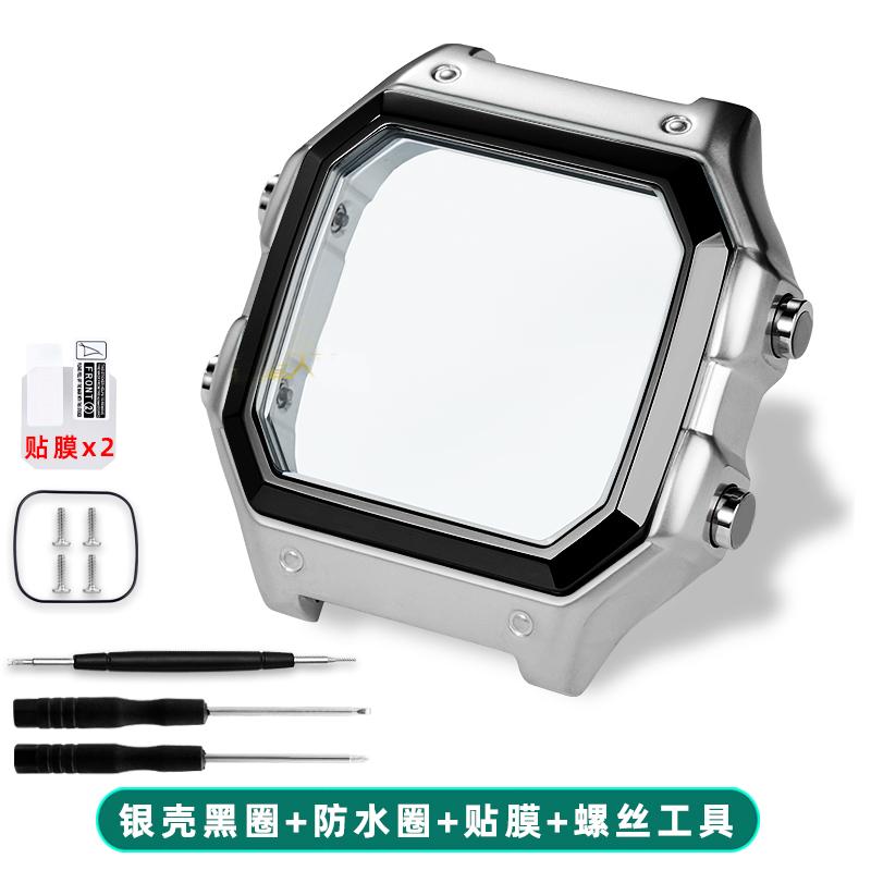 For Casio 3299 AE-1200WH Watch Case Modified AE1200 304 Stainless Steel Watch Case Metal Shell with Waterproof Ring Bezel Glass