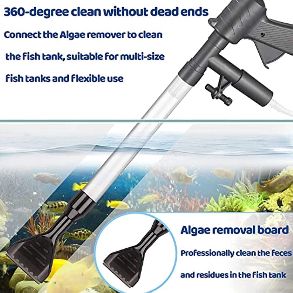 Aquarium Gravel Cleaner Kit Aquarium Cleaner Aquarium Water Change Aquarium Floor Vacuum Cleaner Gravel Cleaner Water Changer Aquarium (Black)