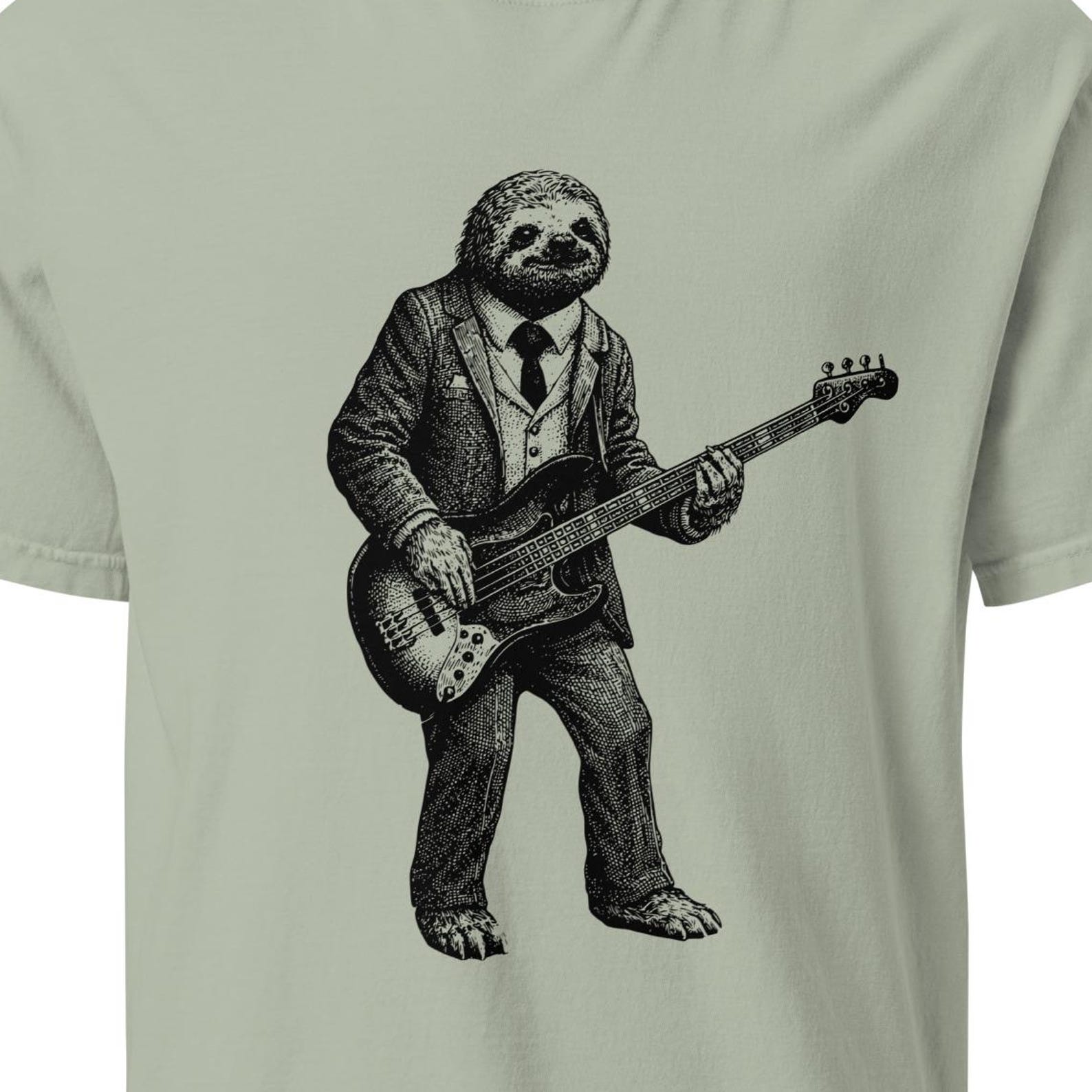 Sloth Bass Guitar Player Shirt – Music Tee, Funny Rock Band T-Shirt 3XL