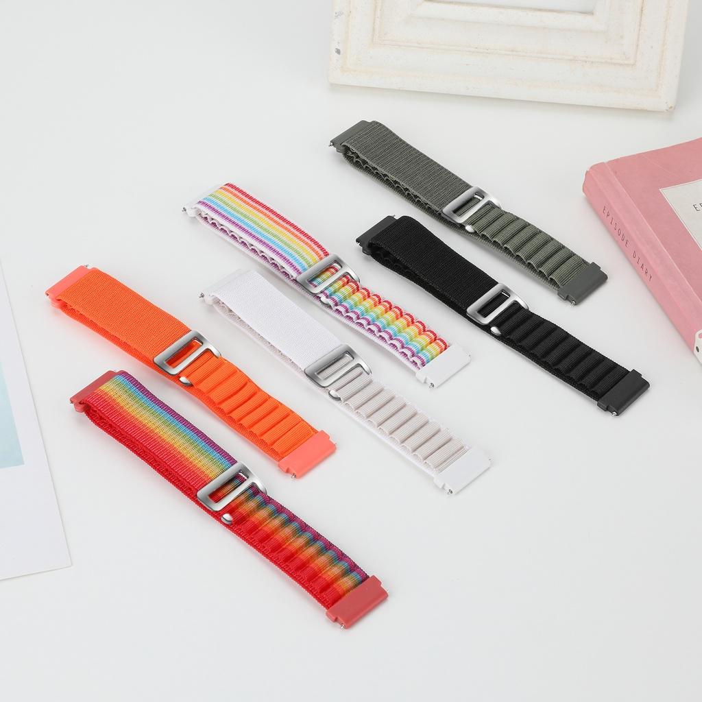 For Realme Watch 3/Huami Amazfti GTR 4/GTR 4 Pro Replacement Nylon Smartwatch Band 22mm Universal Adjustable Wrist Strap