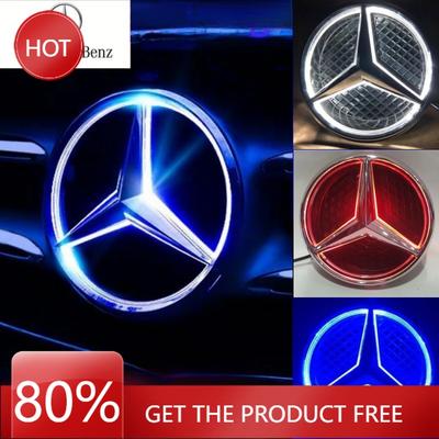 Samolepka na auto Přední mřížka auta Hvězdný emblém LED osvětlené logo Bílá Modrá Červená Světlo pro Mercedes Benz W205 C E R ML GL GLA CLA C