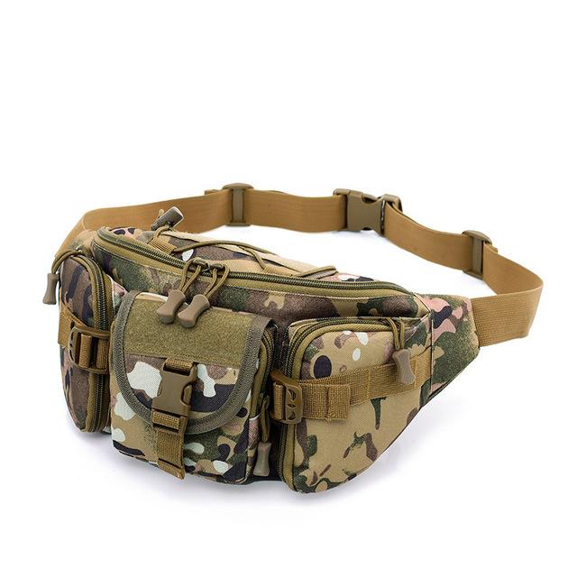 Tactical Waist Bag Sling Molle Waterproof Fanny Bags Hiking Fishing Sport Hunting Camping Sports Belt Pack Waist Bag XA517WA
