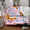 1pc To Daughter Love Envelope Blanket, Lightweight Flannel Throw For Sofa, Bed, Travel, Camping, Livingroom, Office, Couch, Chair, And Bed,
