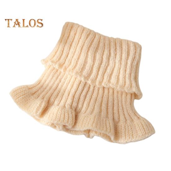 

Женский шейный платок, однотонный, с прозрачной отделкой, с имитацией воротника, вязаный, теплый, стильный, утеплитель для шеи, универсальный аксессуар для одежды бежевый