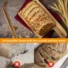Bread Bow Cutter Serrated Bagel Cutter Stainless Steel Sourdough Bread Slicer Portable Bread Cutting Tool with Bamboo Handle