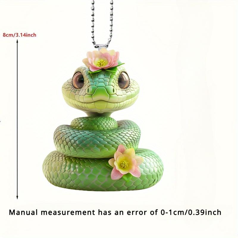 Acrylic Snake Pattern Car Charm - 2D Rearview Mirror & Keychain Pendant, Home Decor, Stylish Accessory for Vehicle Interior