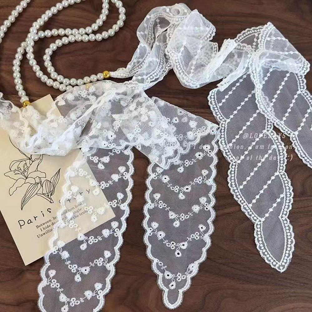 Fairy Lace Headband French Neckerchief Summer Hair Ribbon  for Women