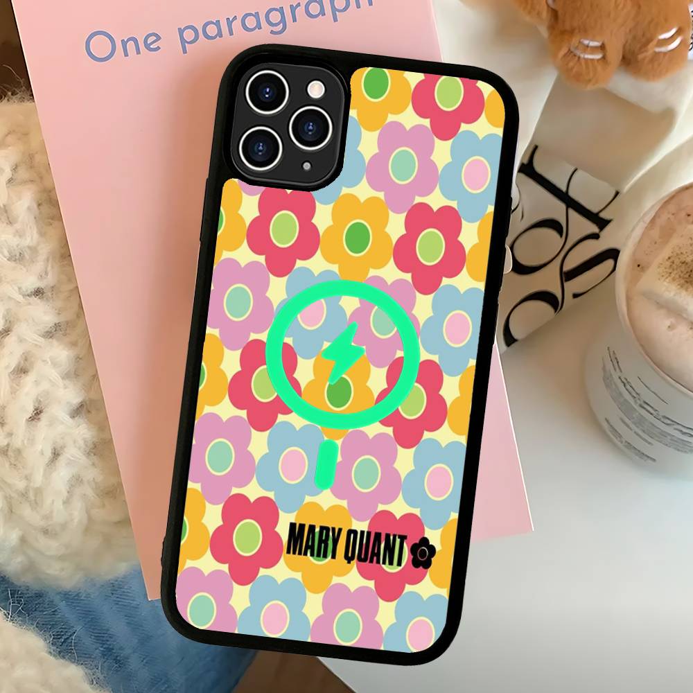 Fashion M-Mary Q-Quant For Magnetic Wireless Phone Case For IPhone 17 16 15 14 13 12 11 Pro Max Plus Mag Phone Cover